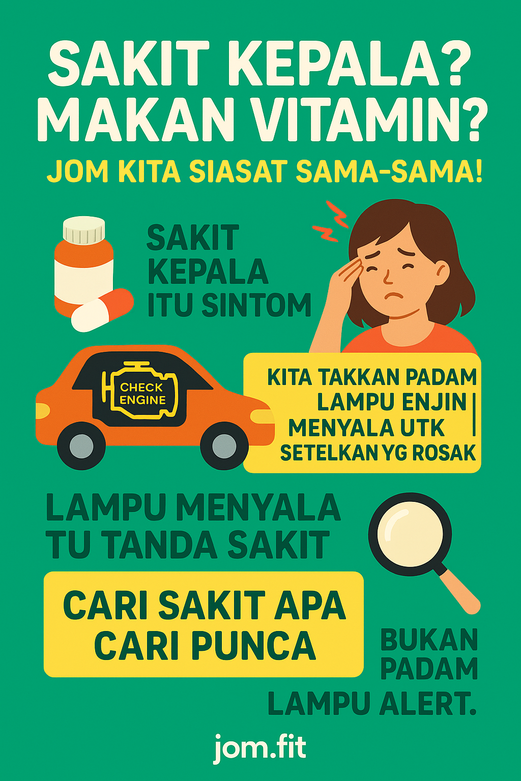 Sakit Kepala? Makan Vitamin? Jom Kita Siasat Sama-Sama!